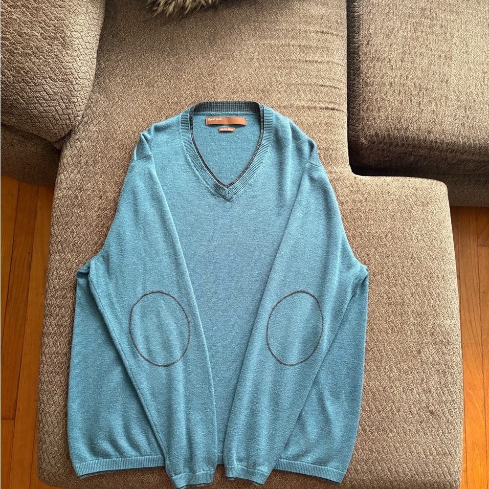 TRUE y2k - Men’s Perry Ellis Blue Sweater L